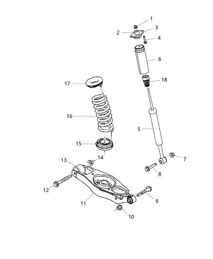 2011 Chrysler 300 Rear Coil Spring Diagram for 68032313AA