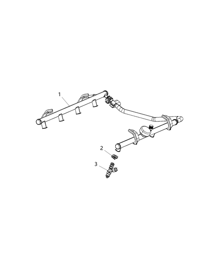 2021 Ram 1500 Fuel Rail & Injectors Diagram 2