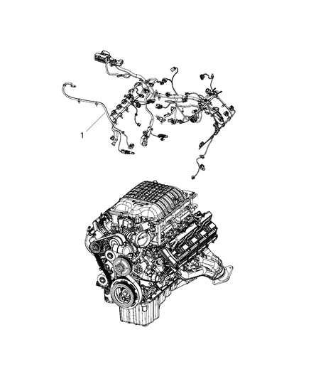 2015 Dodge Charger Wiring-Engine Diagram for 68185129AC