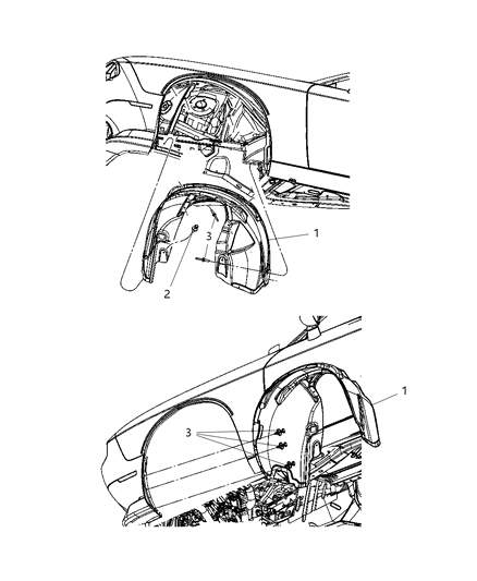 2013 Dodge Challenger Front Fender Shields Diagram