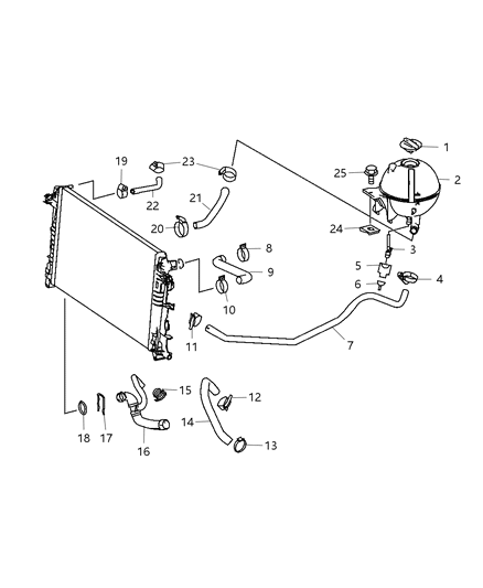 2008 Dodge Sprinter 3500 Coolant Recovery Bottle Diagram 2