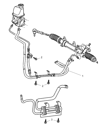 2004 Dodge Neon Power Steering Hoses Diagram 2