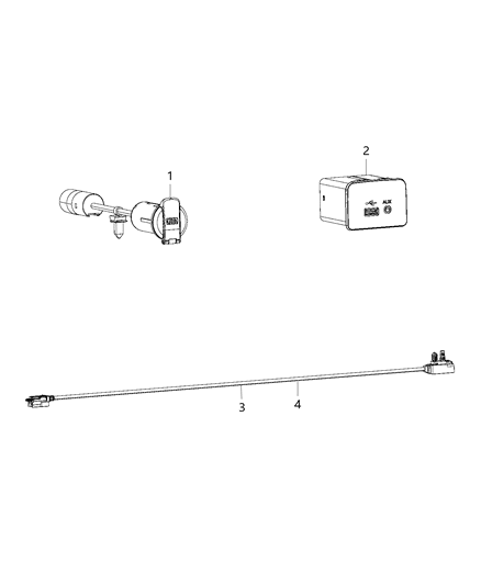 2018 Ram 3500 U Connect Media & Charging Center Diagram