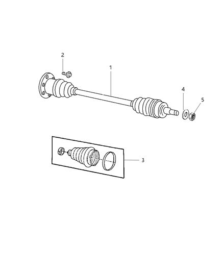 2001 Dodge Grand Caravan Shaft - Rear Axle Diagram