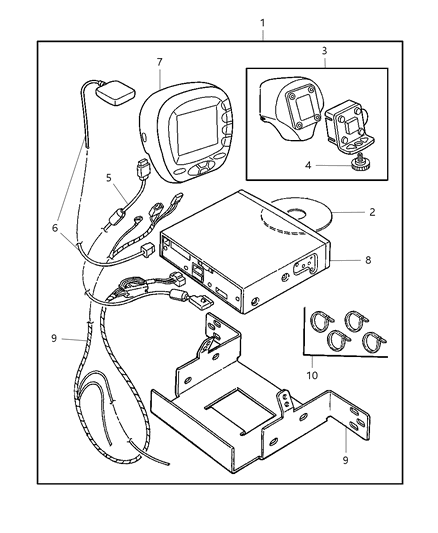 2002 Chrysler PT Cruiser Navigation Kit Diagram