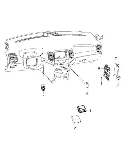 2014 Jeep Grand Cherokee Module-Body Controller Diagram for 68210531AC