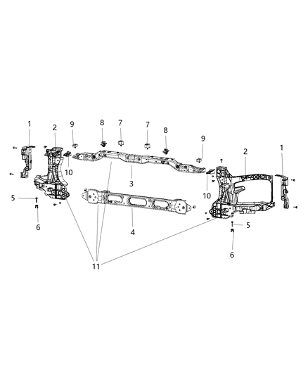 2016 Ram 3500 Radiator Support Diagram