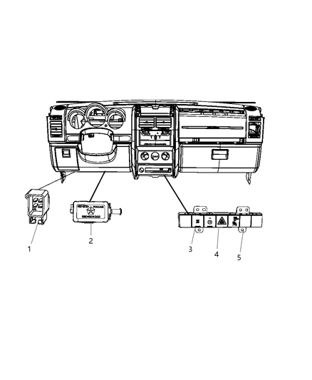 2010 Dodge Nitro Switches Instrument Panel Diagram