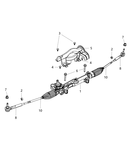 2011 Dodge Grand Caravan Rack And Pinion Gear Diagram for 5151705AD