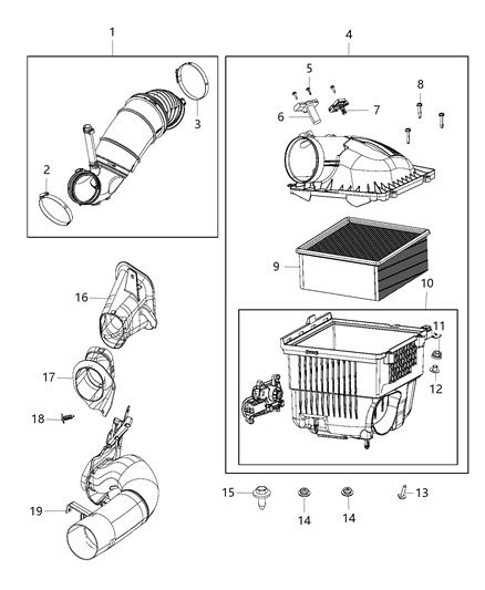 2015 Ram 3500 Pickup Air Cleaner Diagram 3