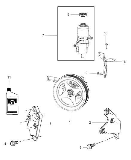 2014 Ram 4500 Reservoir-Power Steering Fluid Diagram for 68193090AB