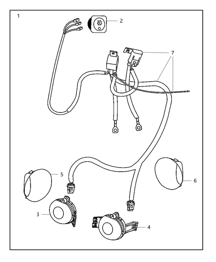 2007 Dodge Ram 2500 Light Kit - Fog Diagram