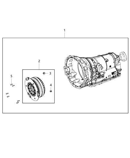 2020 Chrysler 300 Pkg Part-With Torque Converter Diagram for 68456184AA