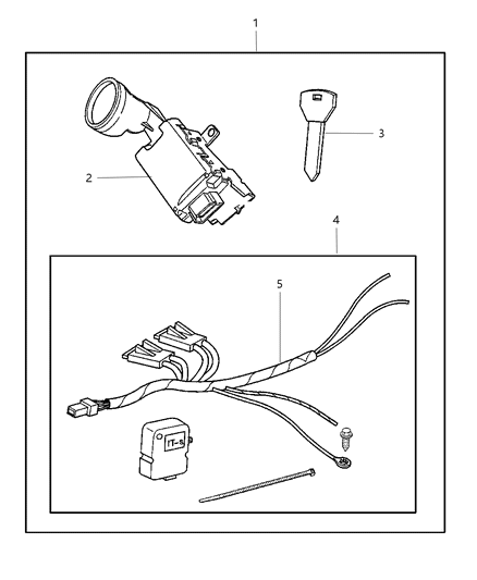 2003 Jeep Liberty Alarm Pkg-Security With SENTRY Key Diagram for 82207139