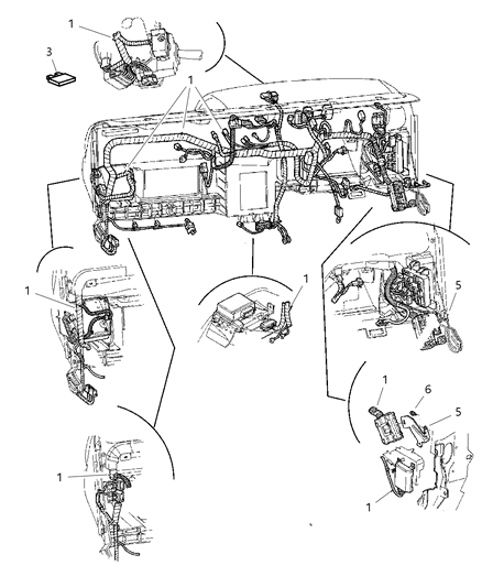 2001 Dodge Durango Wiring-Instrument Panel Diagram for 56049184AA