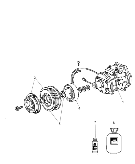 2010 Jeep Commander COMPRES0R-Air Conditioning Diagram for 55111438AB