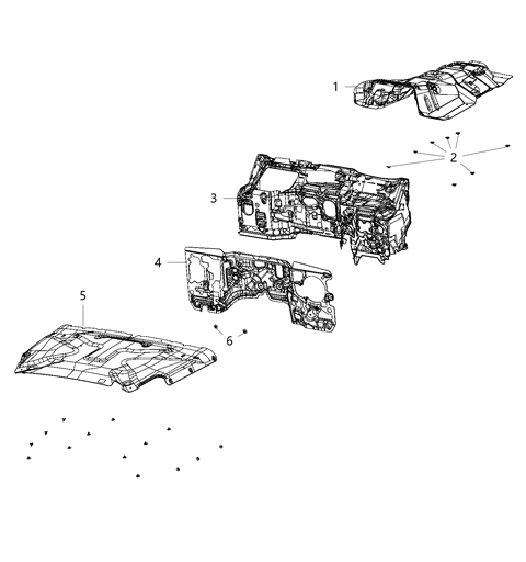 2021 Jeep Wrangler INSULATIO-Dash Panel Diagram for 68324272AE