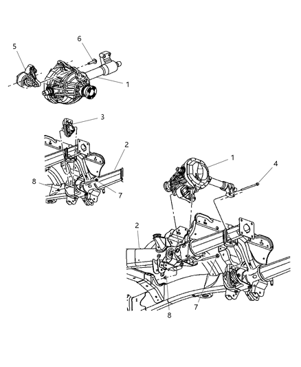 2007 Chrysler Aspen Mounts, Front Diagram 2