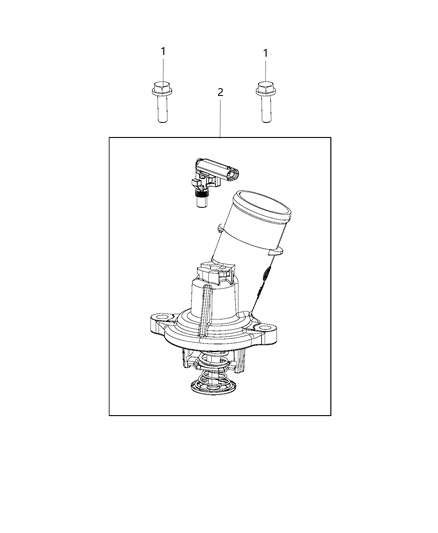 2016 Ram 3500 Pickup Thermostat & Related Parts Diagram 2
