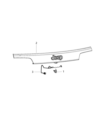 2014 Jeep Grand Cherokee APPLIQUE-License Lamp Diagram for 5PS79AXRAA