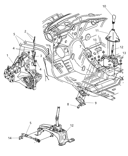 2003 Dodge Neon Boot-GEARSHIFT Diagram for 5029257AA