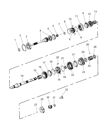 1999 Jeep Wrangler Gear Train Diagram 1