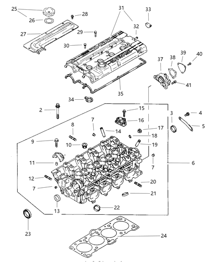 1997 Dodge Avenger Cylinder Head Diagram 1