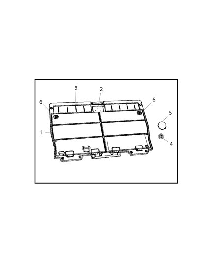 2012 Chrysler Town & Country Load Floor, Stow-N-Go Quad Diagram