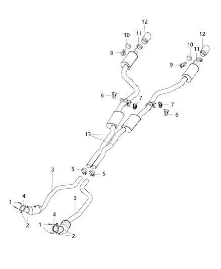 2018 Dodge Charger Resonator-Exhaust Diagram for 5181994AJ