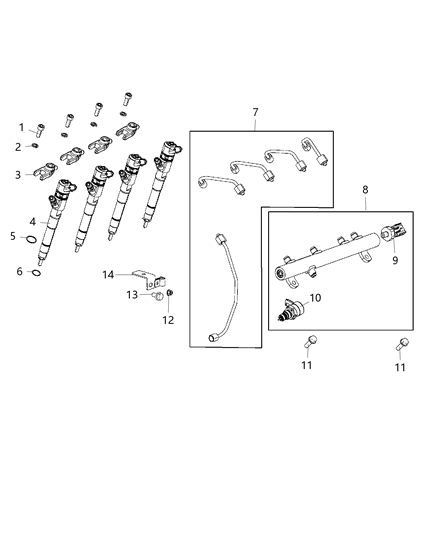 2017 Ram ProMaster 2500 Seal-Fuel INJECTOR Diagram for 68299403AA