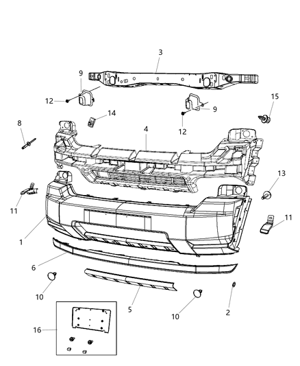 2010 Jeep Liberty Rivet Diagram for 6036679AA