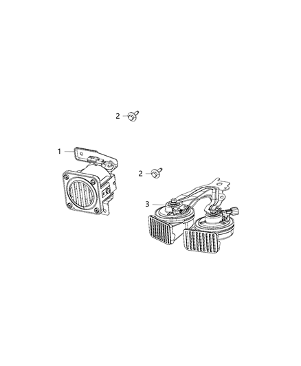 2017 Chrysler Pacifica Horn Diagram for 68225104AA