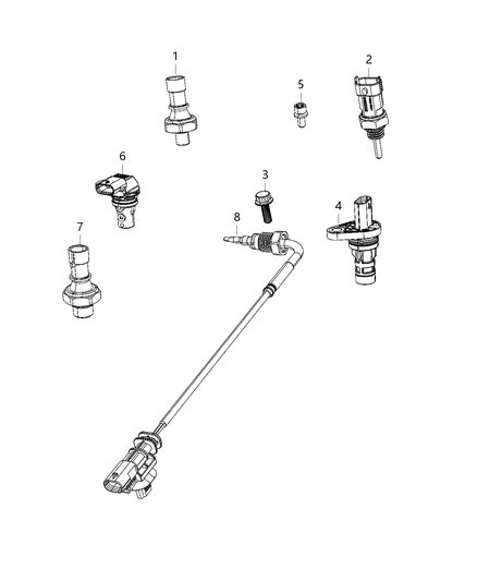 2020 Jeep Cherokee Sensor-Crankshaft Position Diagram for 68237477AA