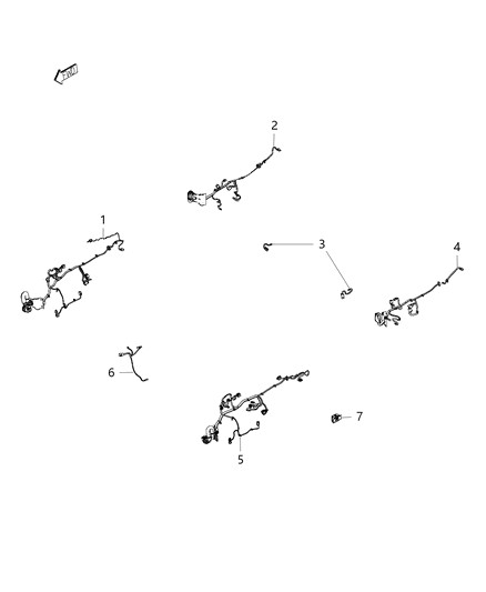 2015 Chrysler 200 Wiring-Rear Door Diagram for 68239488AA