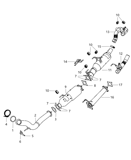 2011 Ram 3500 Exhaust System Diagram 2