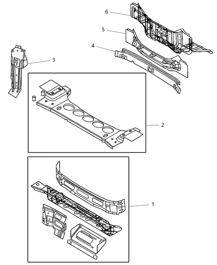 2006 Chrysler Sebring Support-WHEELHOUSE Diagram for 4724437AC