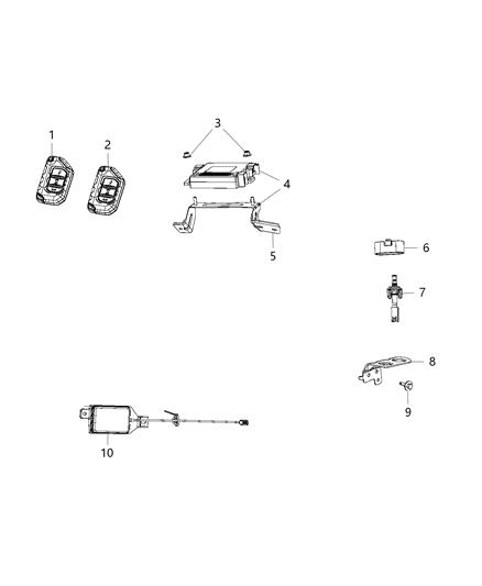 2018 Jeep Wrangler Plate-Striker Diagram for 68299183AA