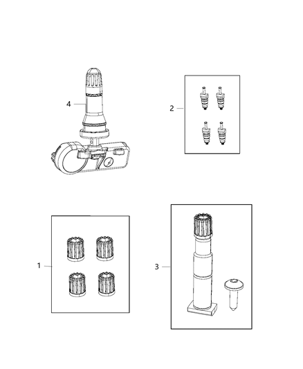 2019 Ram 1500 New Style Tire Monitoring System Diagram