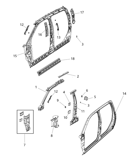 2019 Ram 3500 Front Aperture Panel Diagram 1