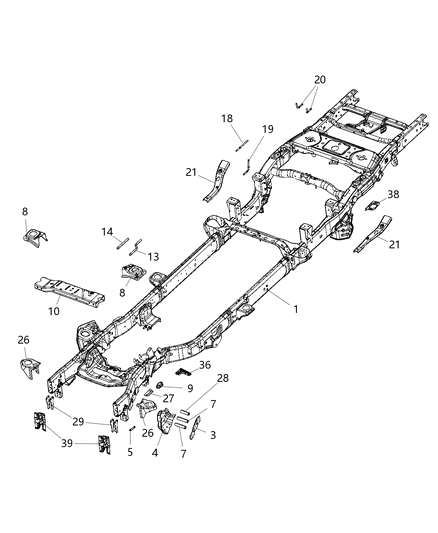 2019 Ram 2500 Chassis Diagram for 68350371AC