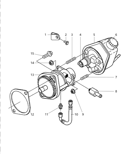 1997 Dodge Ram 2500 Power Steering Pump & Mounting Diagram 2