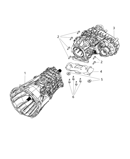 2018 Jeep Wrangler INSULATOR-Transmission Mount Diagram for 68236165AB