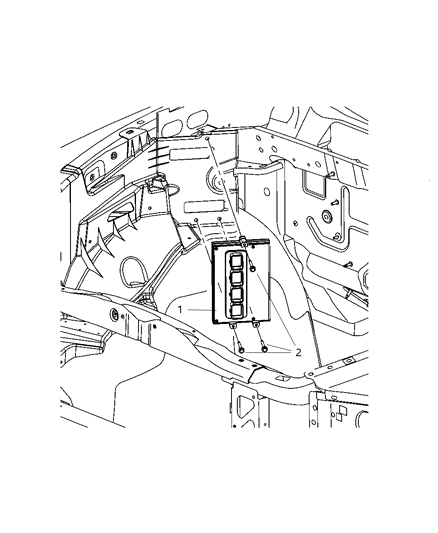 2007 Dodge Dakota Ecm Ecu Computer Number Diagram for 5094611AD