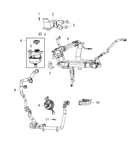 2020 Jeep Wrangler Auxiliary Coolant System Diagram 3