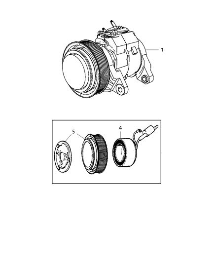 2008 Dodge Dakota A/C Compressor Diagram