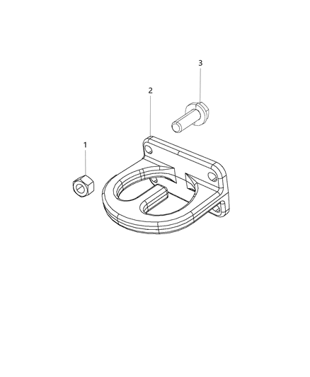 2017 Ram 2500 Tow Hooks, Front Diagram