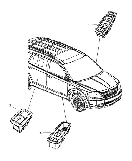 2010 Dodge Journey Switched Doors & Liftgate Diagram