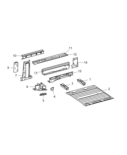 2009 Dodge Sprinter 2500 CROSSMEMBER-Front Frame Diagram for 68008250AA