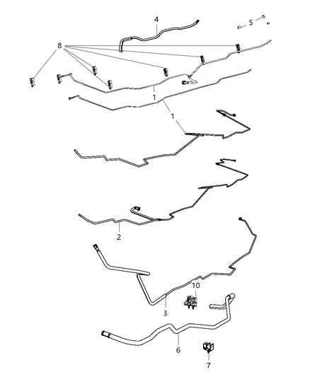 2008 Dodge Ram 3500 Tube-Fuel Supply Diagram for 52121858AD