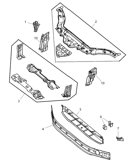 2004 Chrysler Crossfire Plate-Tow Hook Diagram for 5101263AA